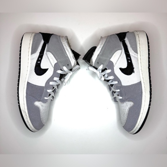 Jordan 1 Mid SE Craft PS Cement Grey Youth SZ 6Y Sneaker FD9091- 002 Shoes - Picture 7 of 9